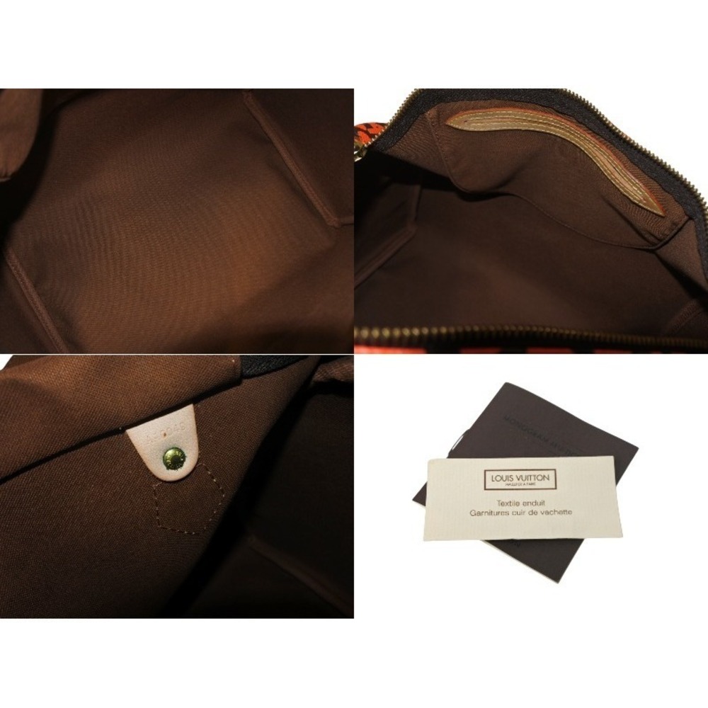 Louis Vuitton Monogram Graffiti Speedy Boston Bag Brown Orange - Picture 8 of 8